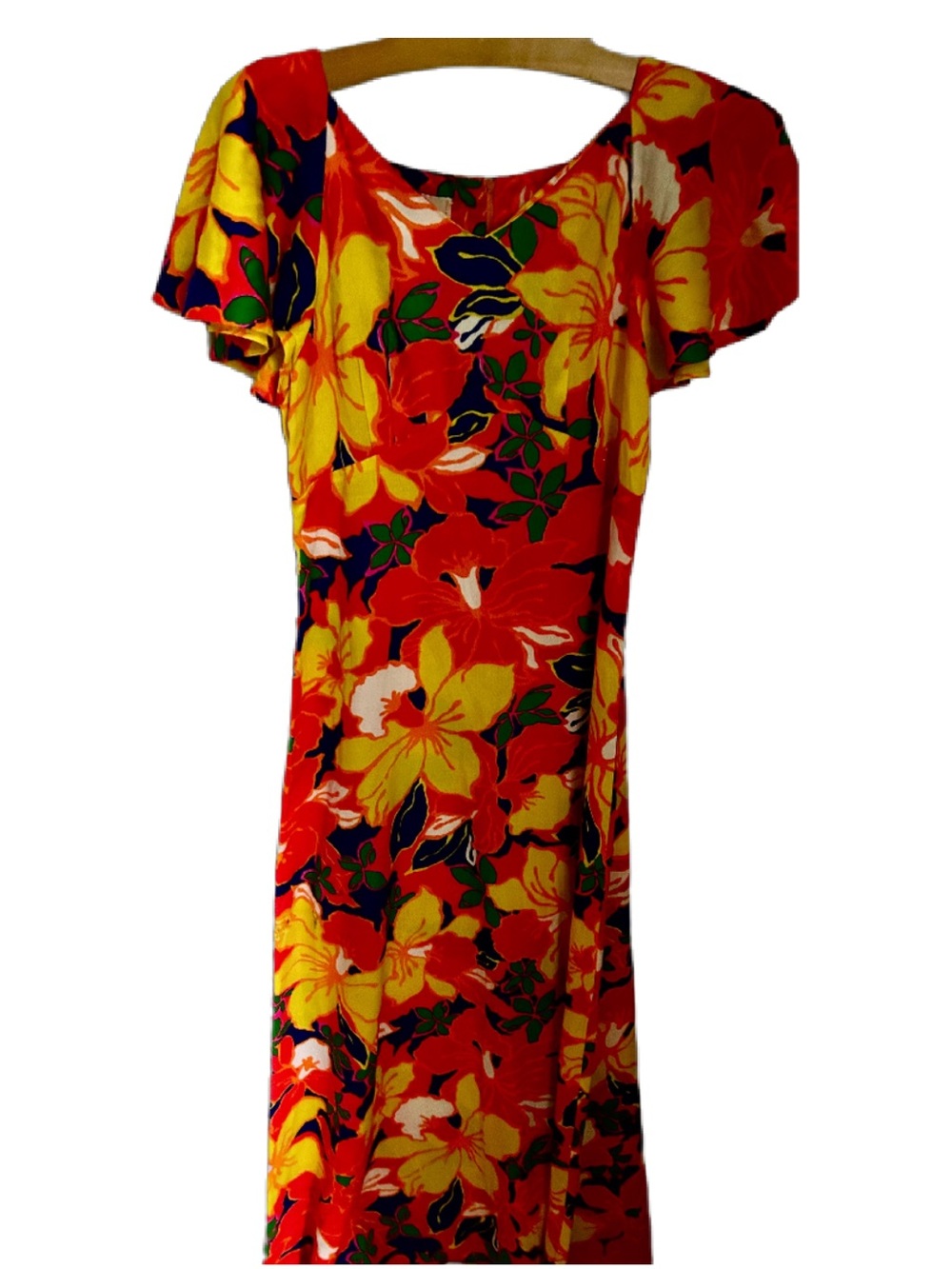 Vintage Pomare Hawaiian Dress | Made in Hawaii | Tropical Floral Tiki Dress